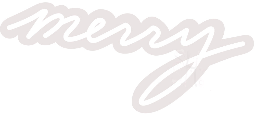 Merry Contoured Clear Backing LED Neon Sign 10" Tall x 22" Wide
