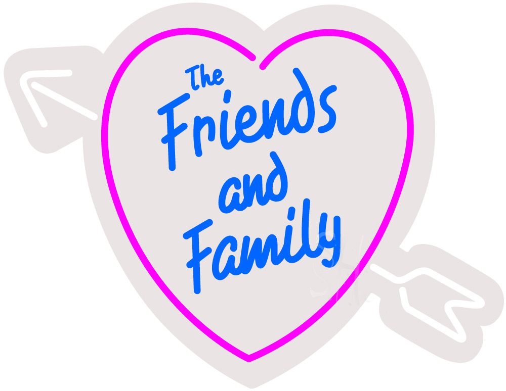 Picture of Everything Neon ENQ-60269 The Friends And Family Contoured Clear Backing LED Neon Sign 15 x 19 - inches