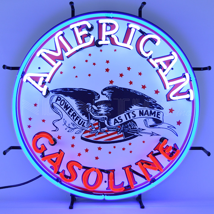 Gas - American Gasoline Neon Sign 24" x 24" x 4"
