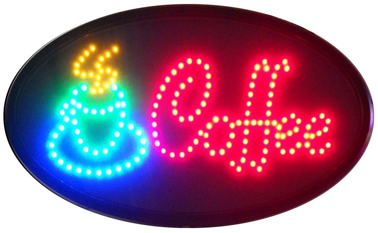 Coffee Led Sign 12" Tall x 24" Wide x 1" Deep