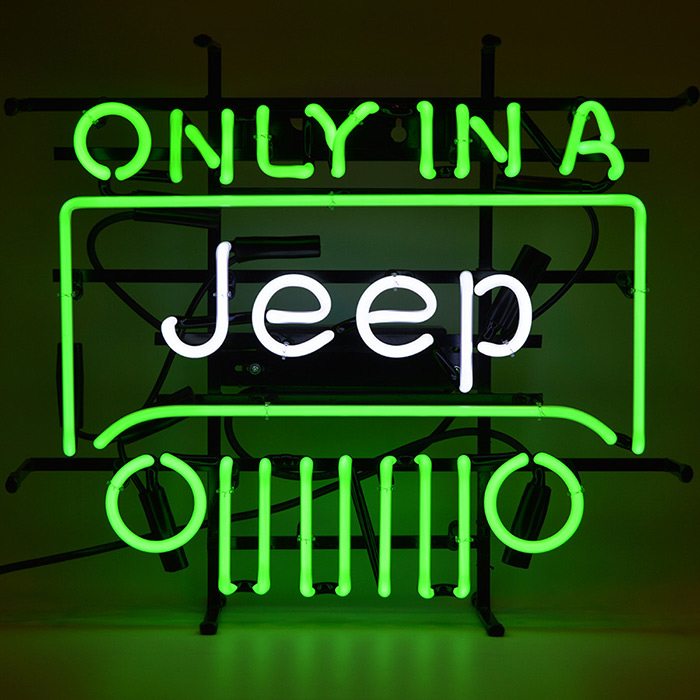 Only in a Jeep Neon Sign 21" Tall x 22" Wide x 4" Deep