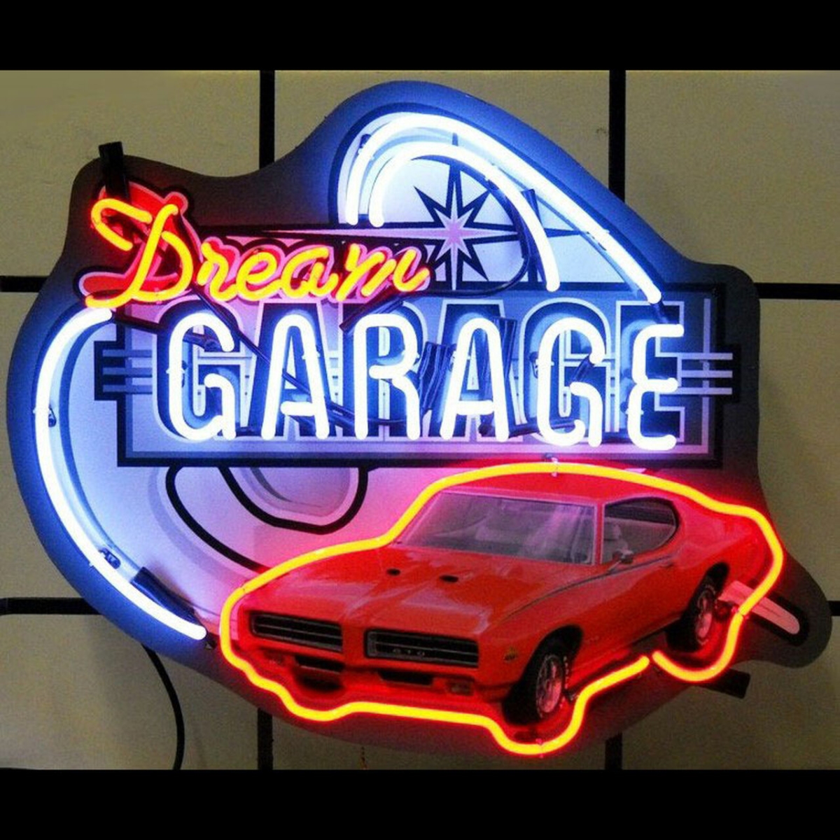 Dream Garage Gto Neon Sign 24" Tall x 29" Wide x 4" Deep
