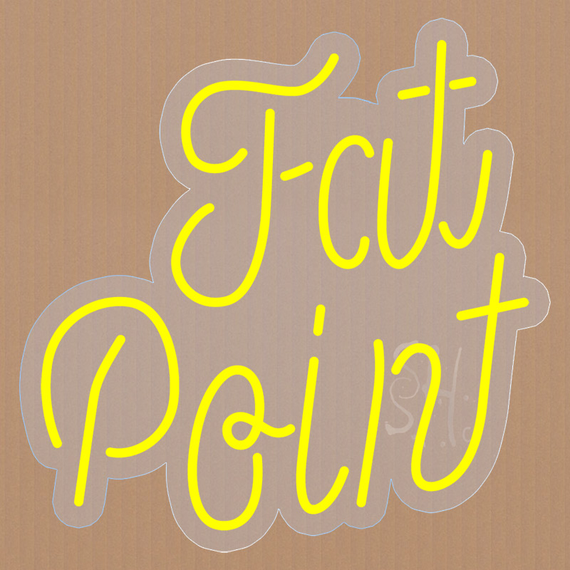 Fat Point Contoured Clear Backing LED Neon Sign 16 x 16 - inches