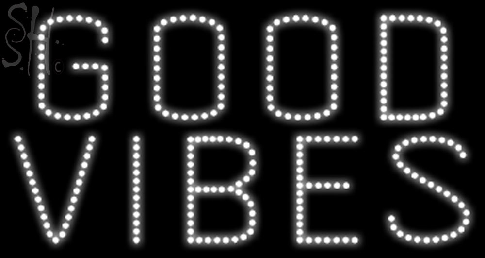 Custom Good Vibes Led Sign 2 17" Tall x 32" Wide x 3" Deep