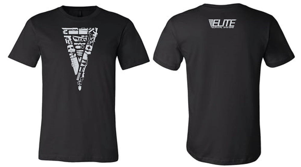 EST-B-SM Unisex Elite Survival Systems Shield T-Shirt, Black - Small