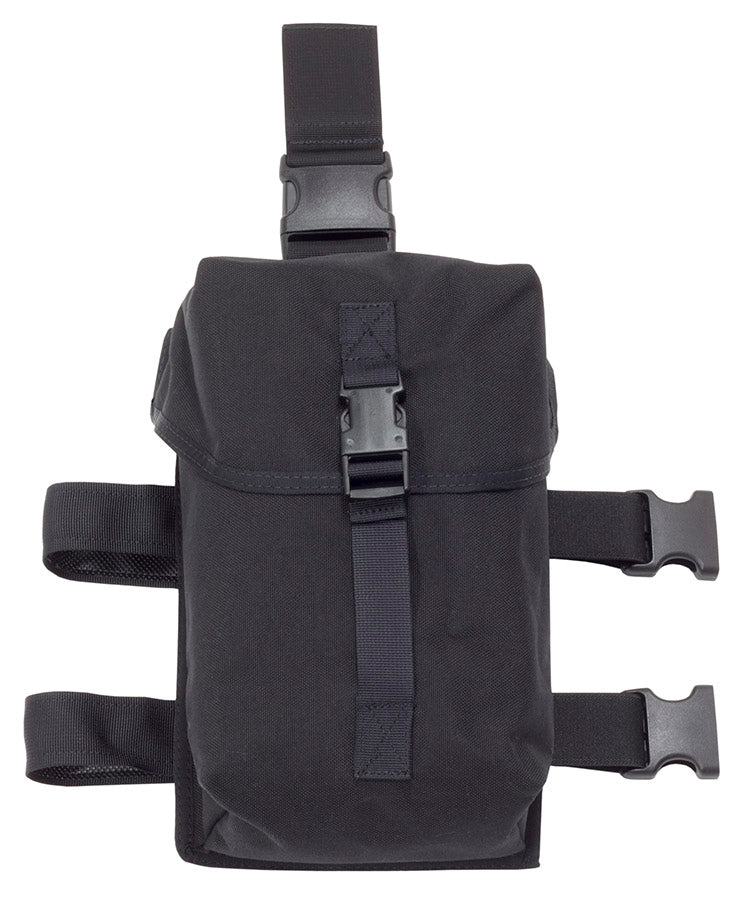 MMC250-B Unisex Tactical Thigh Gas Mask Pouch, Black