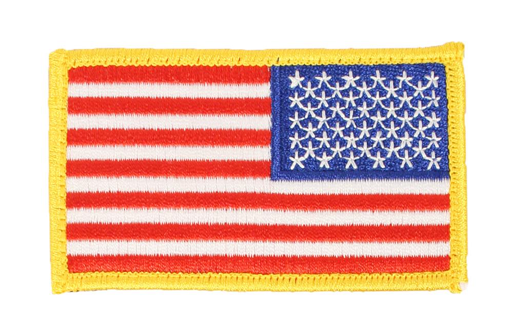 ID-US-102 3.5 x 2 in. Unisex Reverse Orientation US Flag Patch, Full Color
