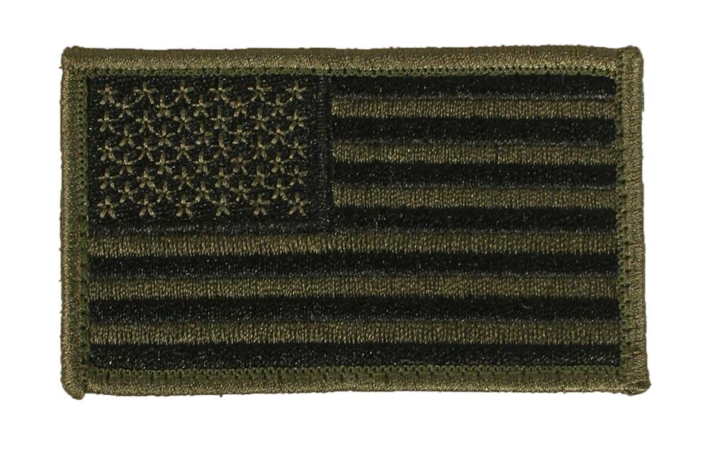 ID-US-103 3.5 x 2 in. Unisex Standard Orientation US Flag Patch, Subdued