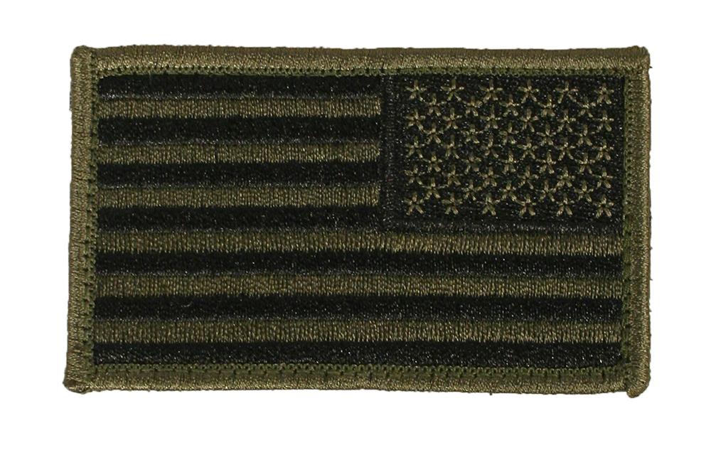 ID-US-104 3.5 x 2 in. Unisex Reverse Orientation US Flag Patch, Subdued
