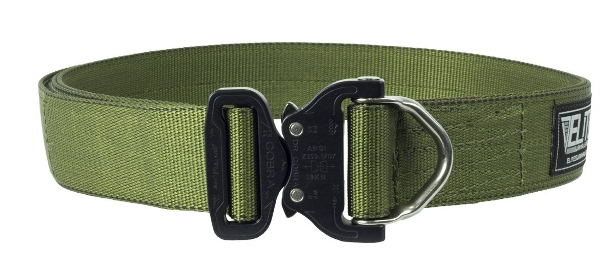 CRB-O-SM Unisex Elite Cobra Riggers Belt with D-Ring Buckle, Olive Drab - Small