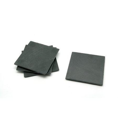 Picture of Creative Home 73472 4 x 4 in. Slate Coasters, Black - Set of 4