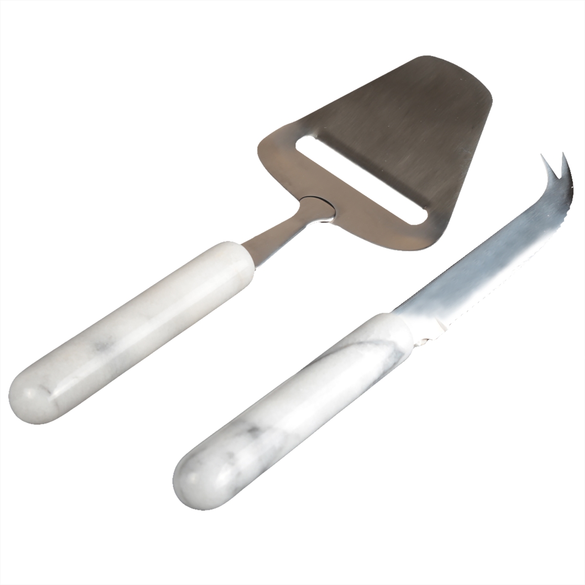 Picture of EVCO International 33132 3 x 8.75 in. Genuine Marble Stone Serving Set, White - 2 Piece