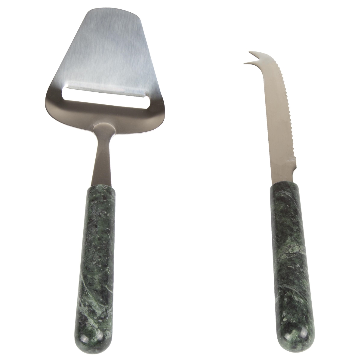 Picture of EVCO International 33133 3 x 8.75 in. Genuine Marble Stone Serving Set, Green - 2 Piece