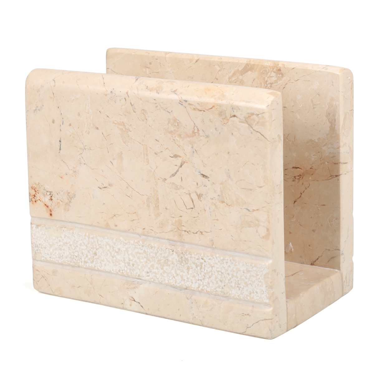 Picture of CREATIVE HOME 32985 Creative Home Natural Champagne Marble Stone Napkin Holder&#44; Stand&#44; Dispenser&#44; Hand Carved Style
