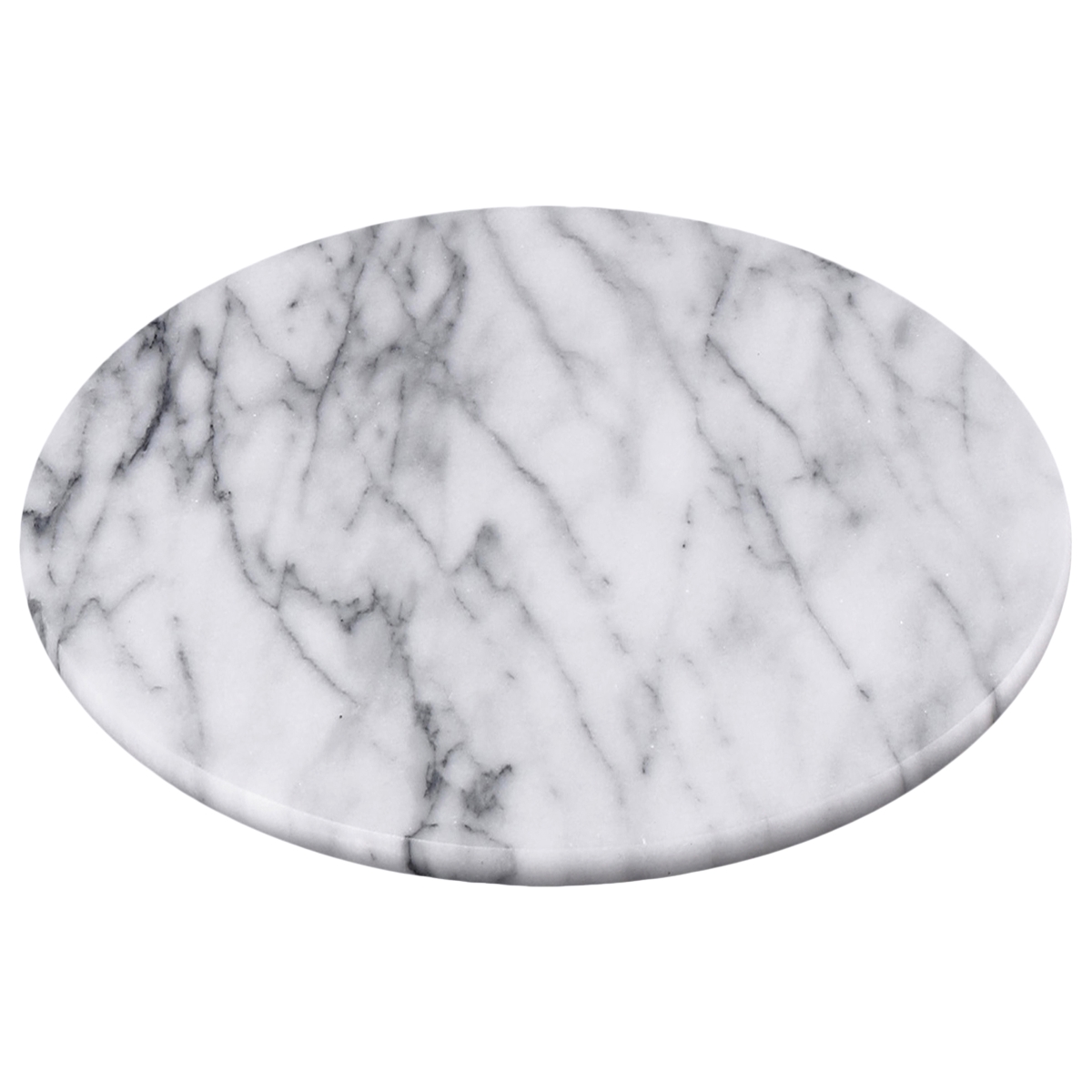 Picture of CREATIVE HOME 84077 Creative Home Natural Marble Round Trivet Cheese Board Dessert Serving Plate, 8' Diam, Off-White (patterns may vary)