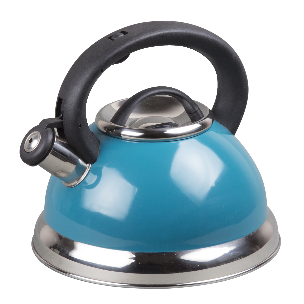 Picture of Creative Home  77068 Creative Home Alexa 3.0 Quart Stainless Steel Whistling Tea Kettle with Aluminum Capsulated Bottom, Aqua Color