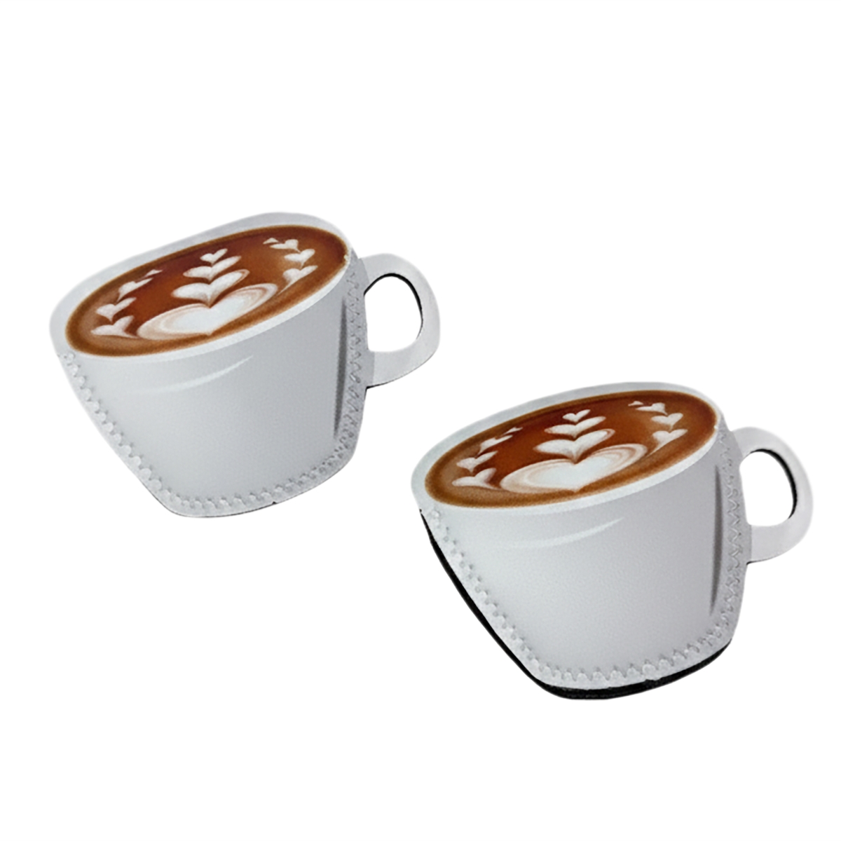 90133  90133 Set of 2 Neoprene Grabbers with Coffee Cup Design