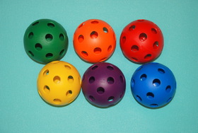 Picture of Everrich EVB-0048-1 7.2 cm dia. Plastic Baseball with Holes, Set of 6
