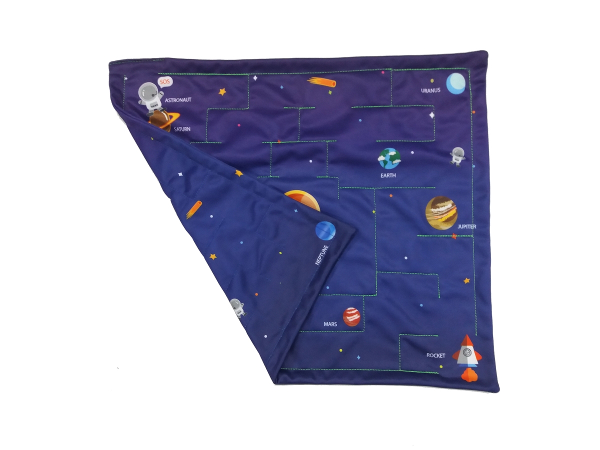 Picture of Everrich EVC-0267 17.5 x 15.75 in. Double Sided Maze Mat - Planets on Solar System