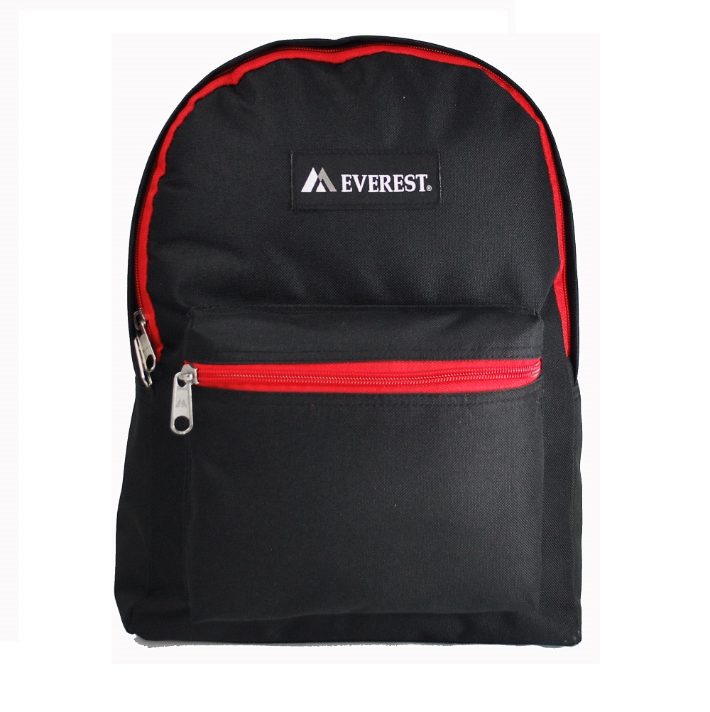 1045K-BK-RD Basic Backpack - Black & Red