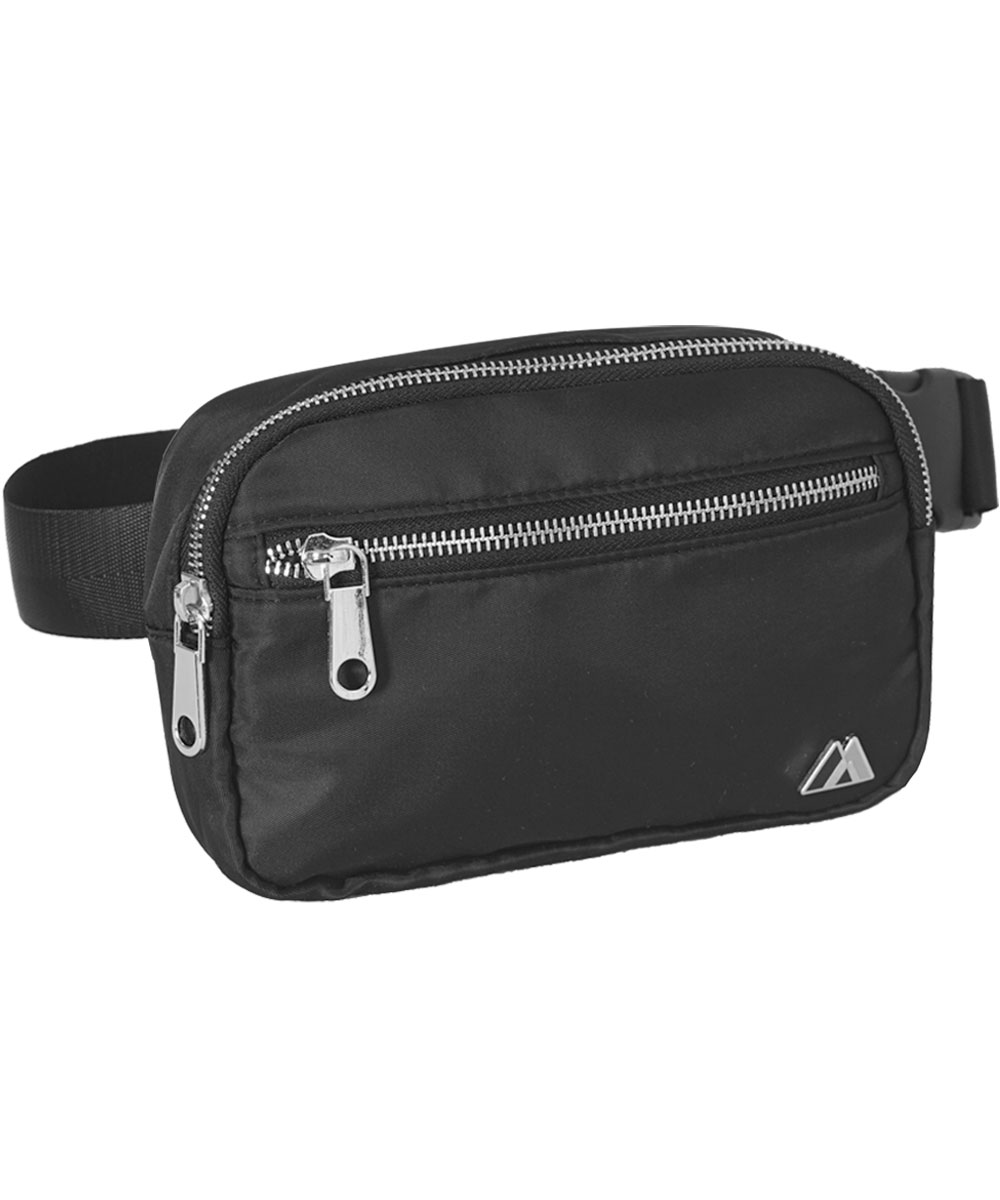 Premium Waist Pack - Black - Large - Functional Travel Accessory