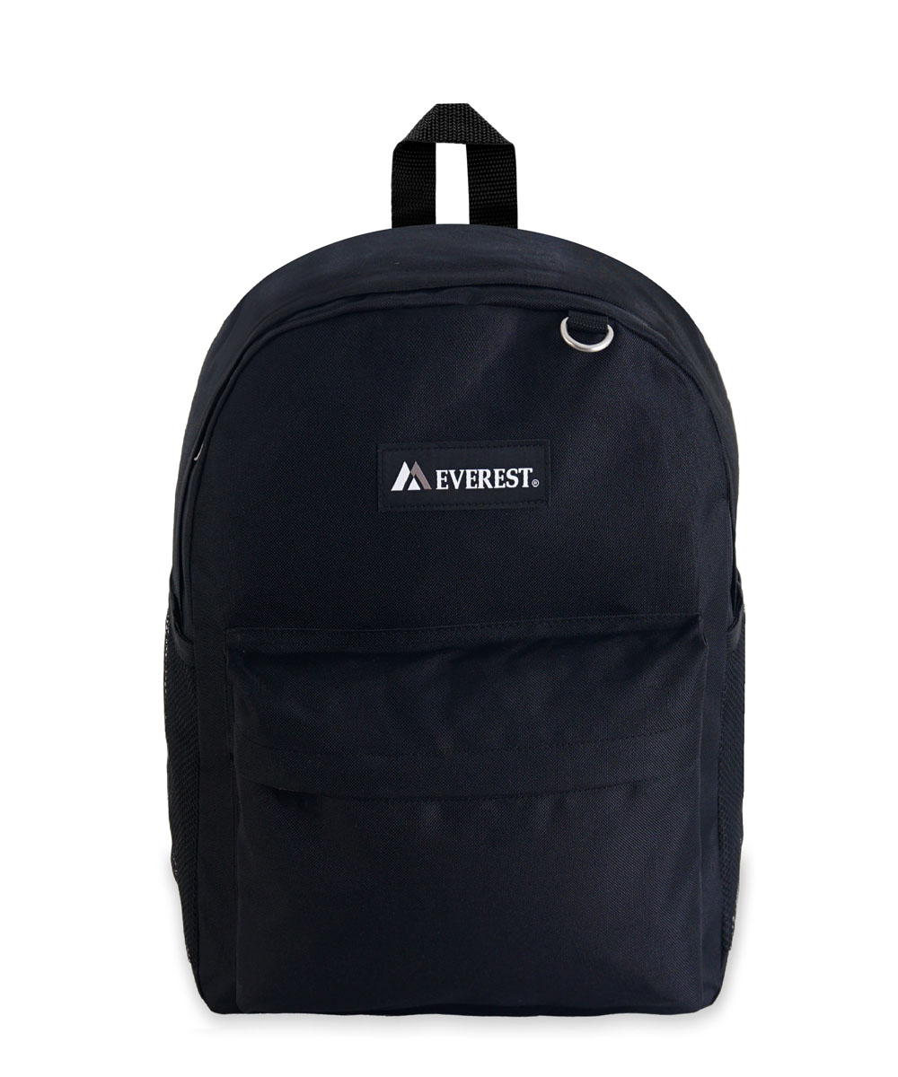 2045MSH-BK 16.5 x 13 x 6.5 in. Classic Laptop Backpack with Side Pocket, Black