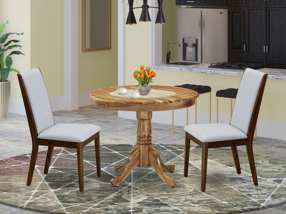 3 Piece Antique Dinette Set - Gray, Antique Walnut & Natural