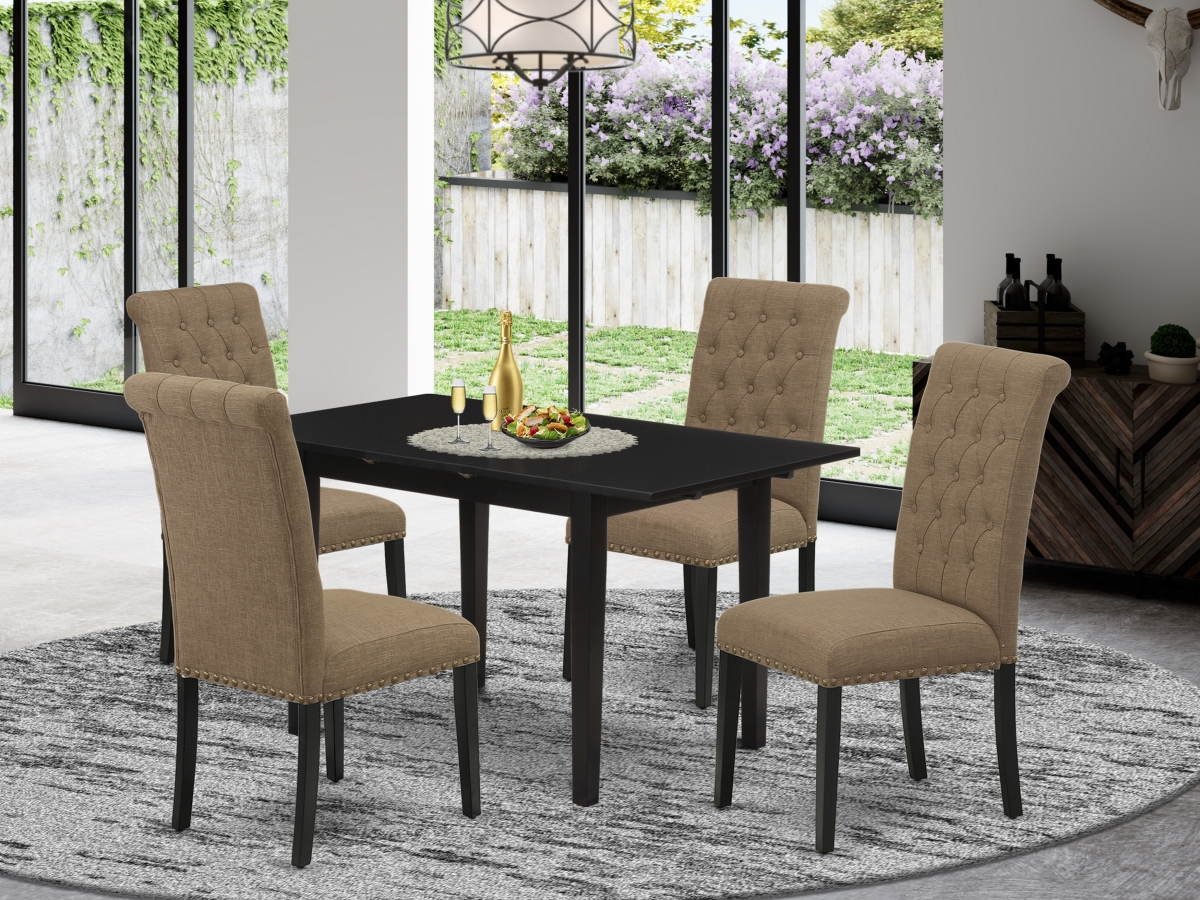 5 Piece Norfolk Wood Dinette Set - Black