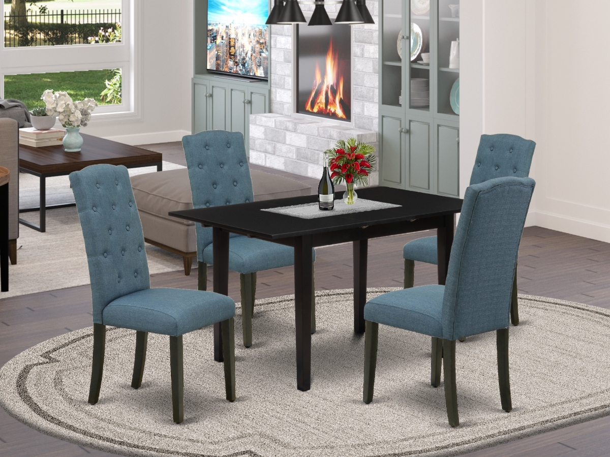 5 Piece Norfolk Dining Set - Black