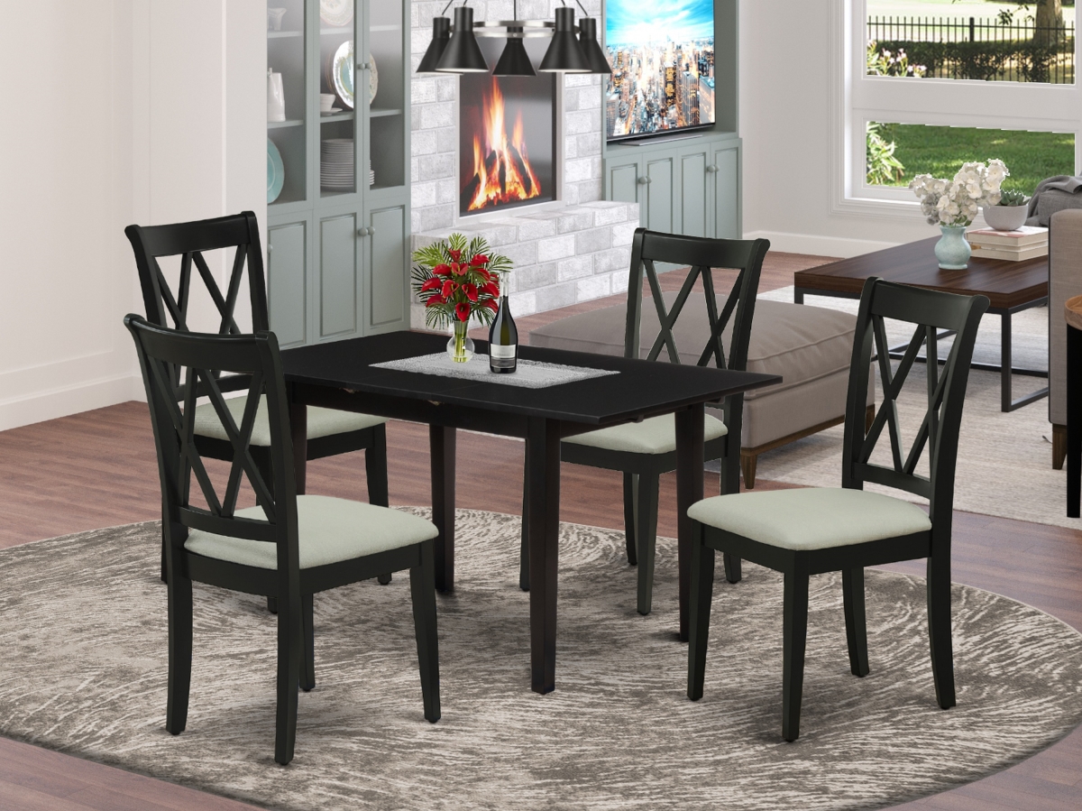 5 Piece Norfolk Wood Dinette Set - Black