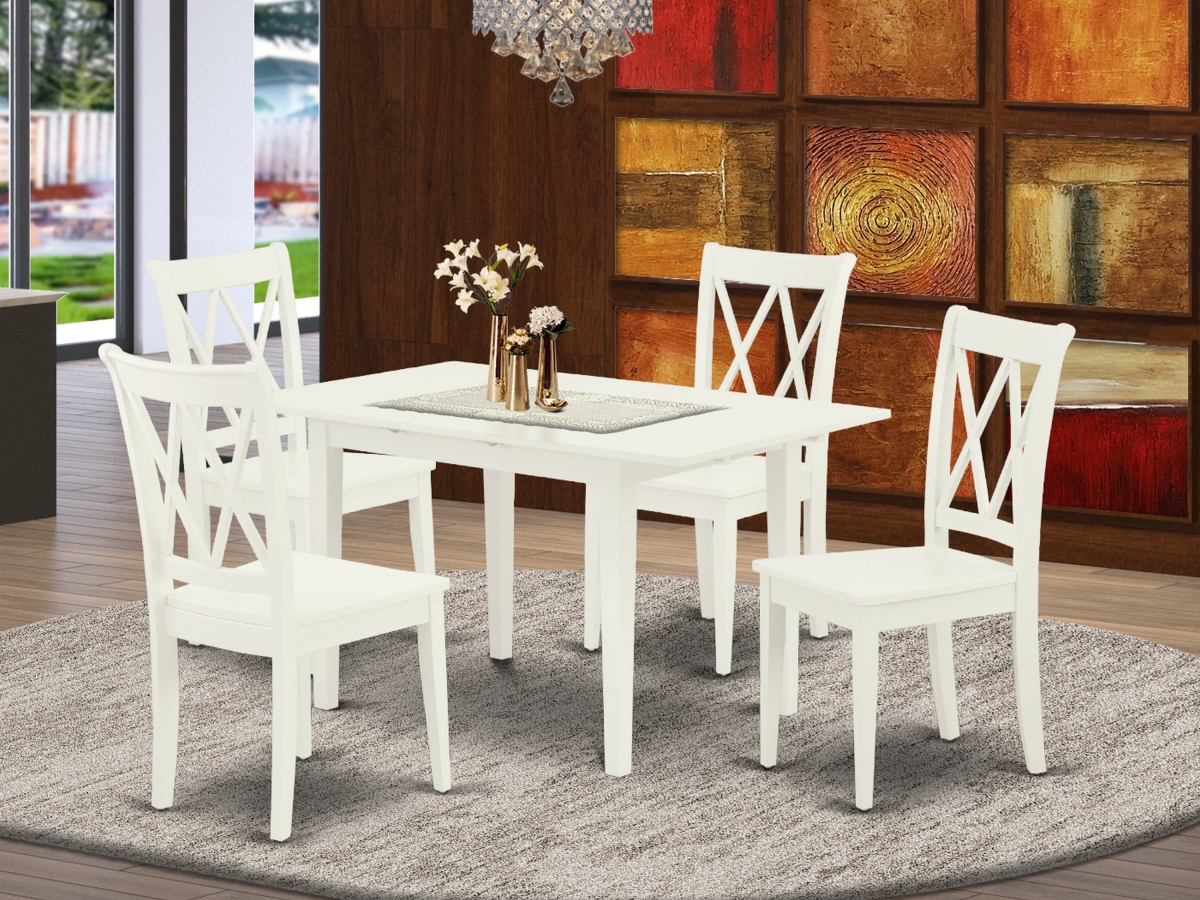 5 Piece Norfolk Dinette Set - Linen White