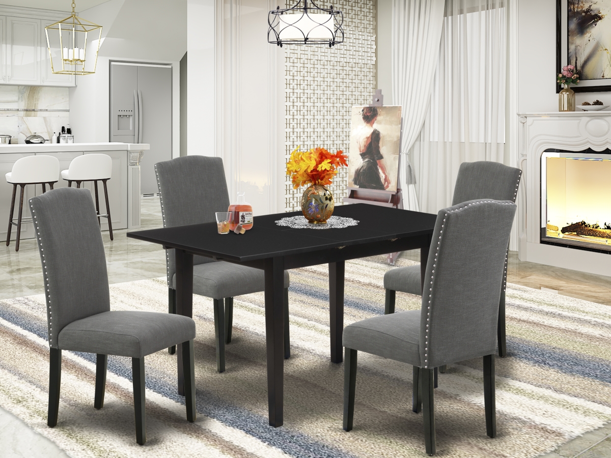 5 Piece Norfolk Dining Set - Black