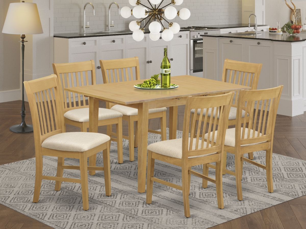 7 Piece Norfolk Dinette Set - Oak