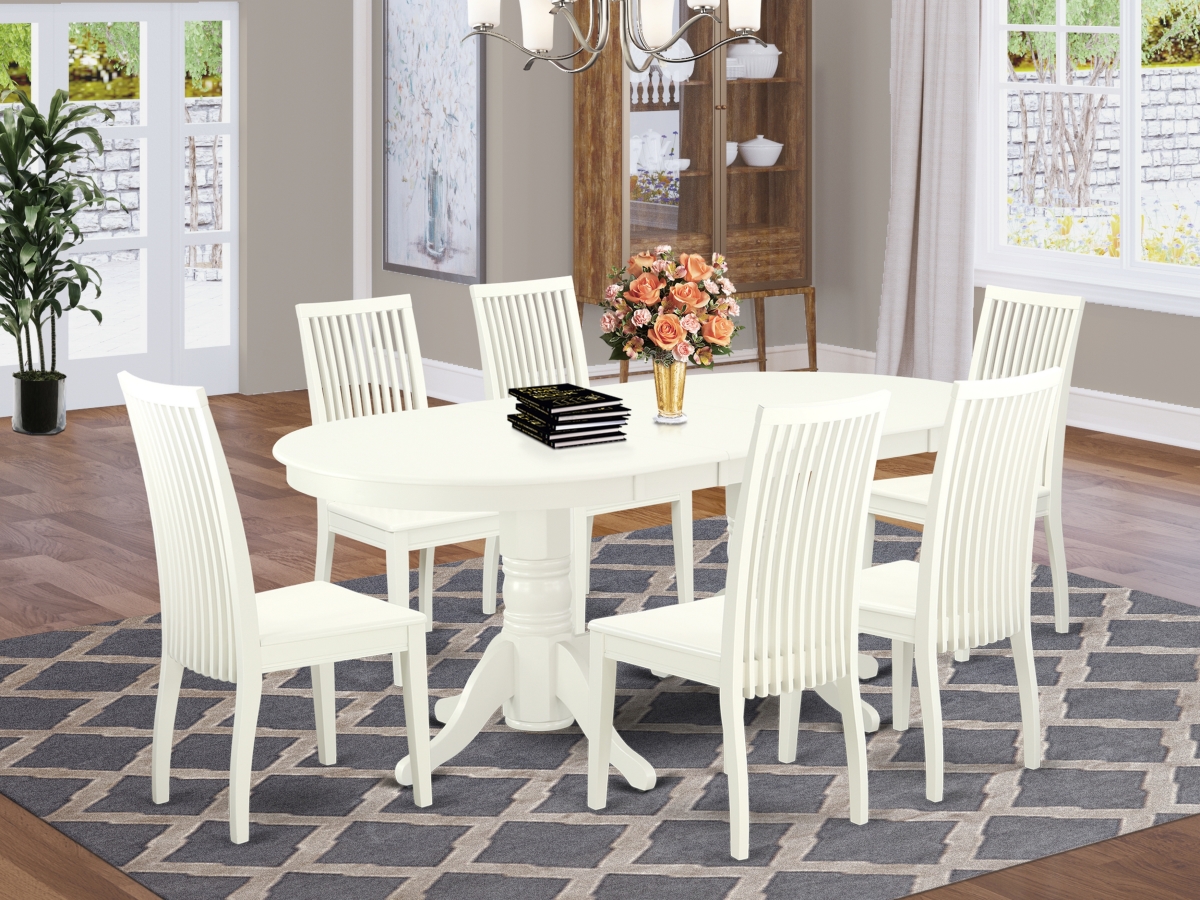 7 Piece Vancouver Kitchen Furniture Set - Linen White