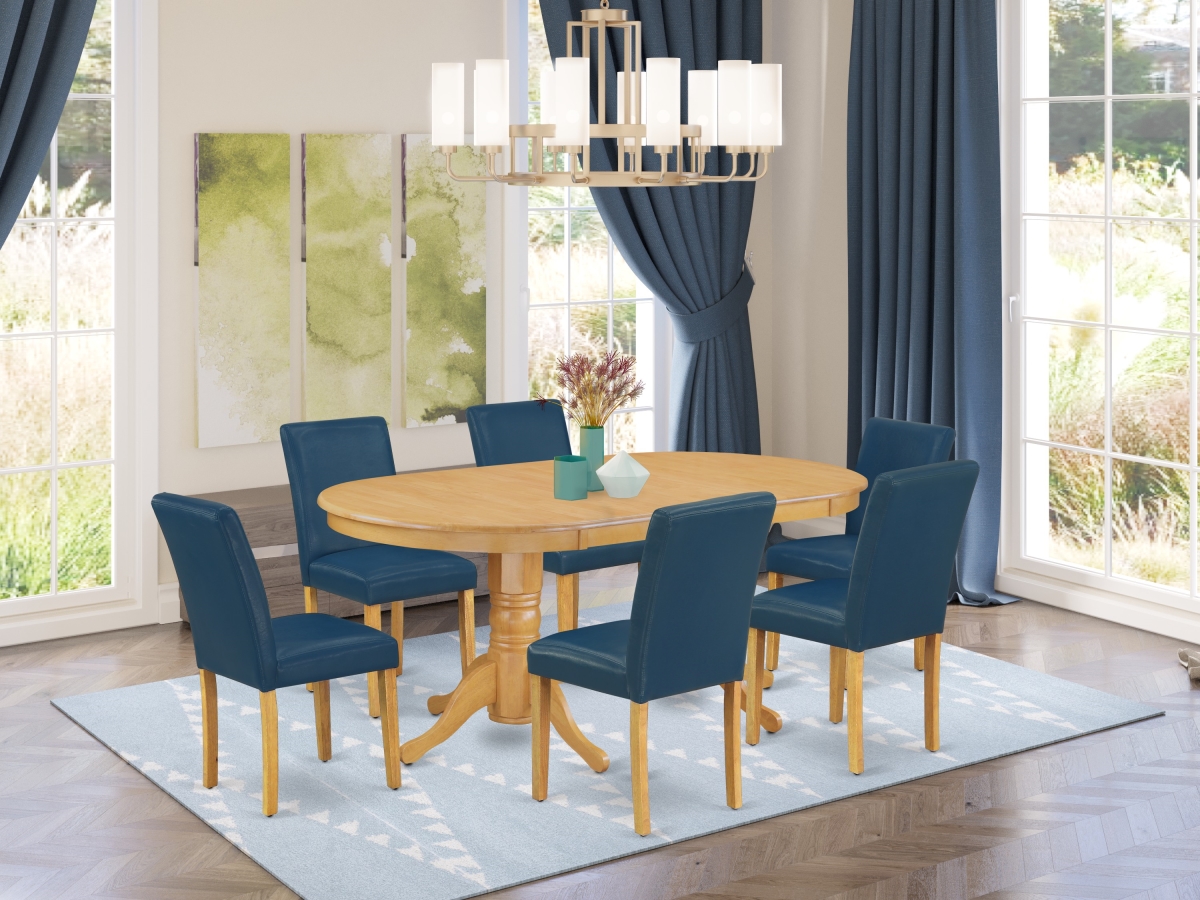 7 Piece Vancouver Dining Room Set - Oak & Oasis