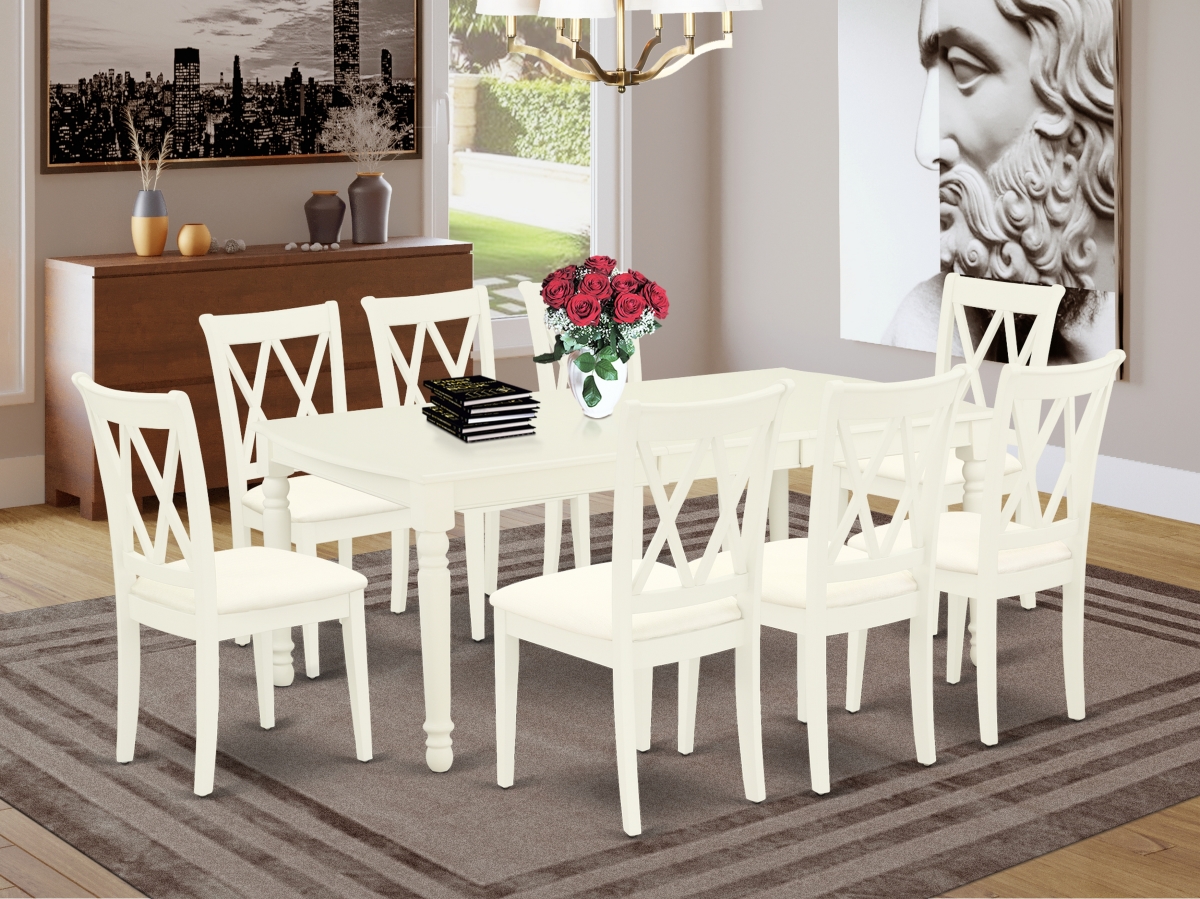 9 Piece Dover Dining Set - Linen White