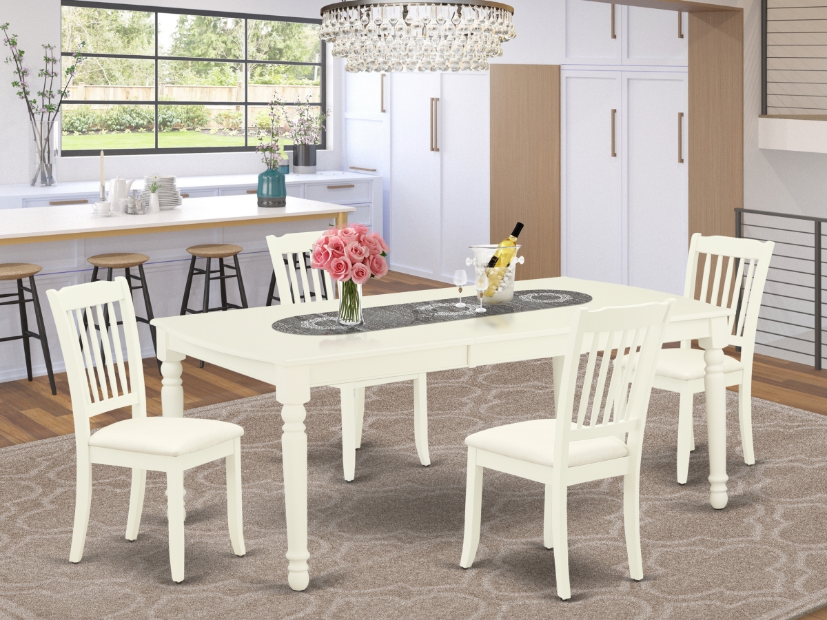 5 Piece Dover Dining Set - Linen White