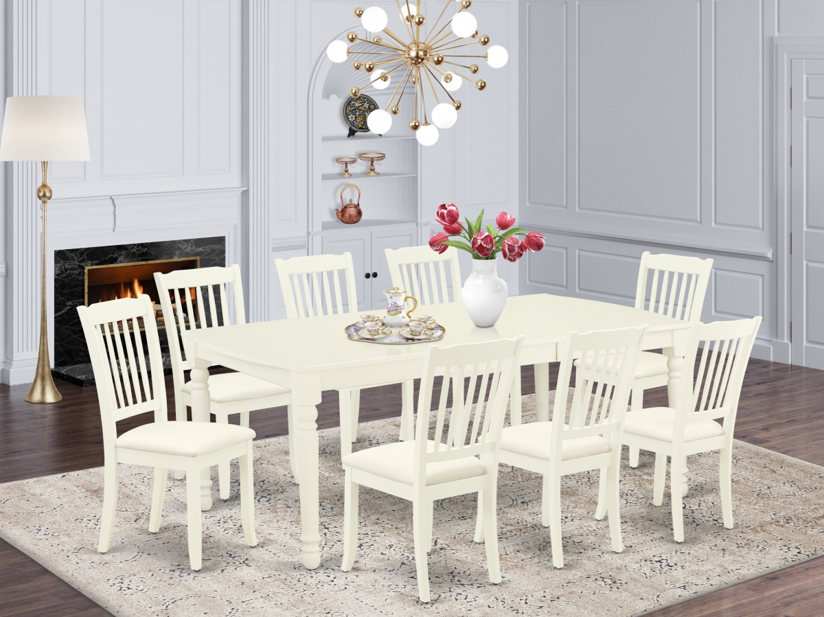 9 Piece Dover Dining Set - Linen White