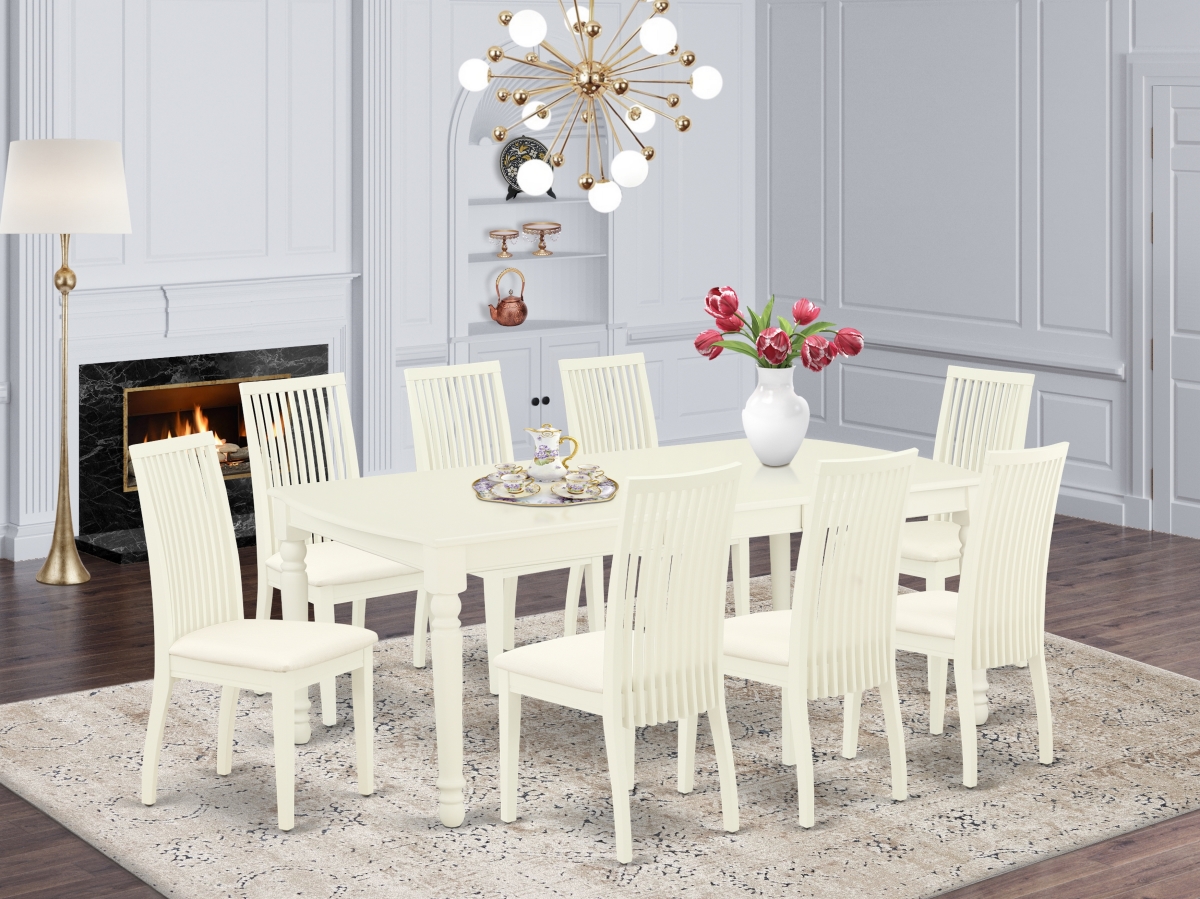 9 Piece Dover Dining Set - Linen White