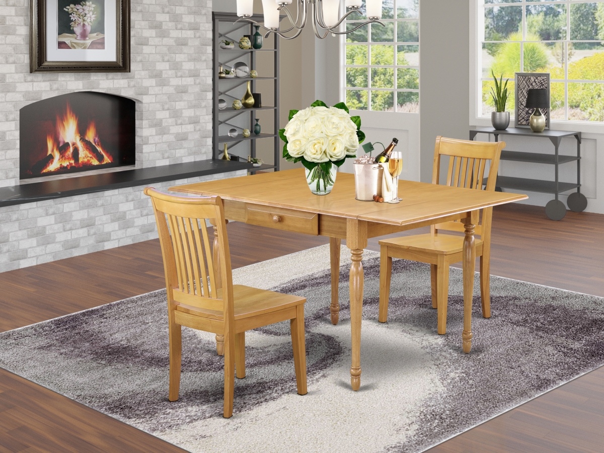 3 Piece Monza Kitchen Table Set - Oak