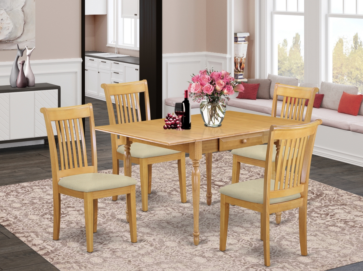 5 Piece Monza Dining Table Set - Oak