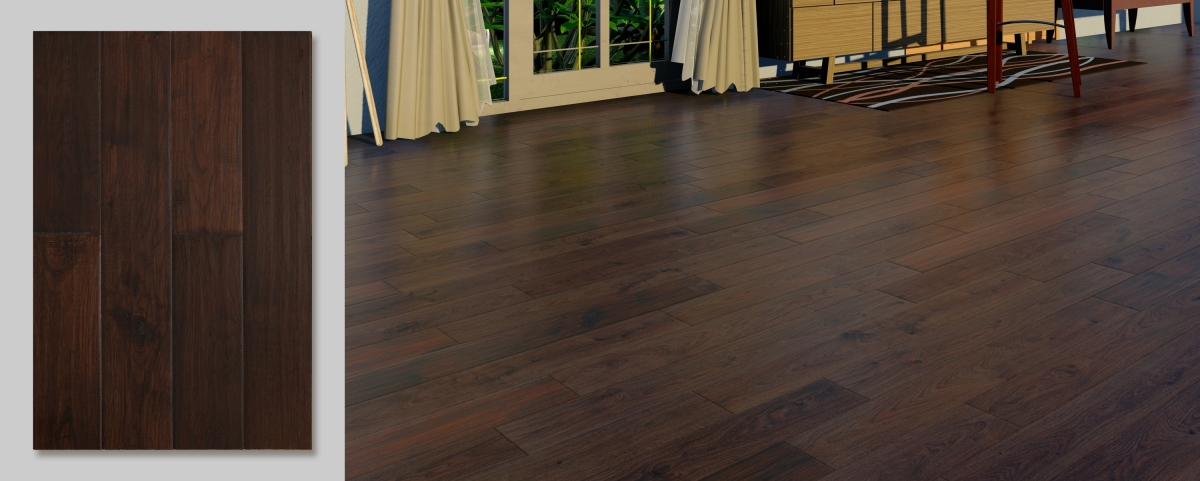 Picture of East West Furniture SP-5HH03 0.5 x 5 in. Sango Premier Hickory Autumn Brown Handscraped Engineered Hardwood Flooring