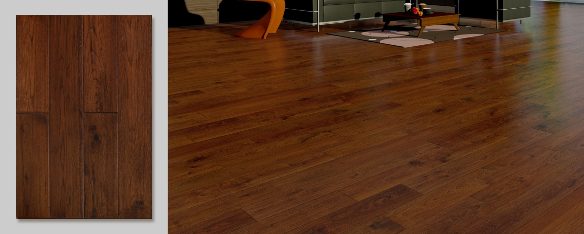 Picture of East West Furniture SP-5HH06 0.5 x 5 in. Sango Premier Hickory Rosewood Handscraped Engineered Hardwood Flooring