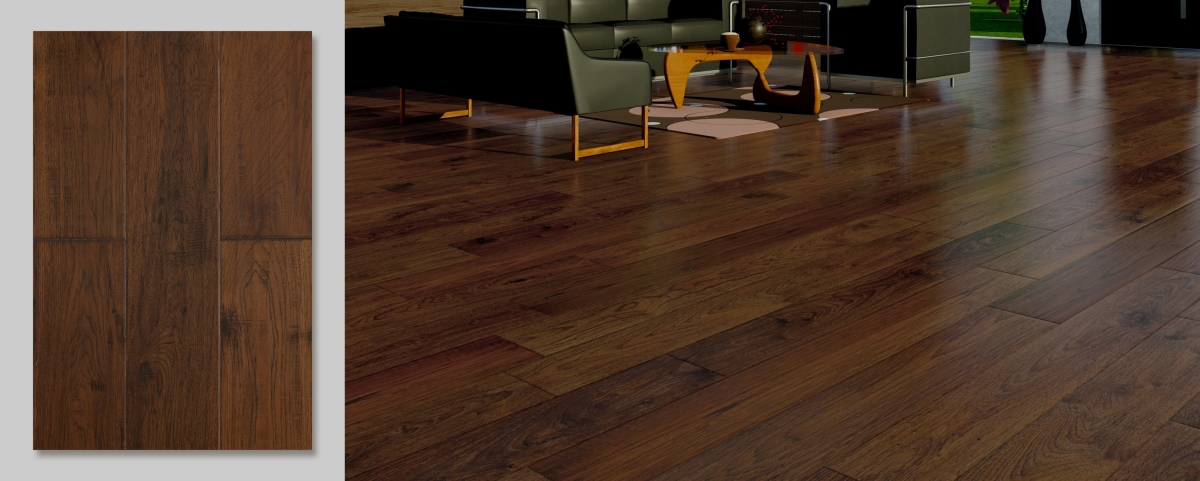 Picture of East West Furniture SP-7HH06 0.5 x 7 in. Sango Premier Hickory Rosewood Handscraped Engineered Hardwood Flooring