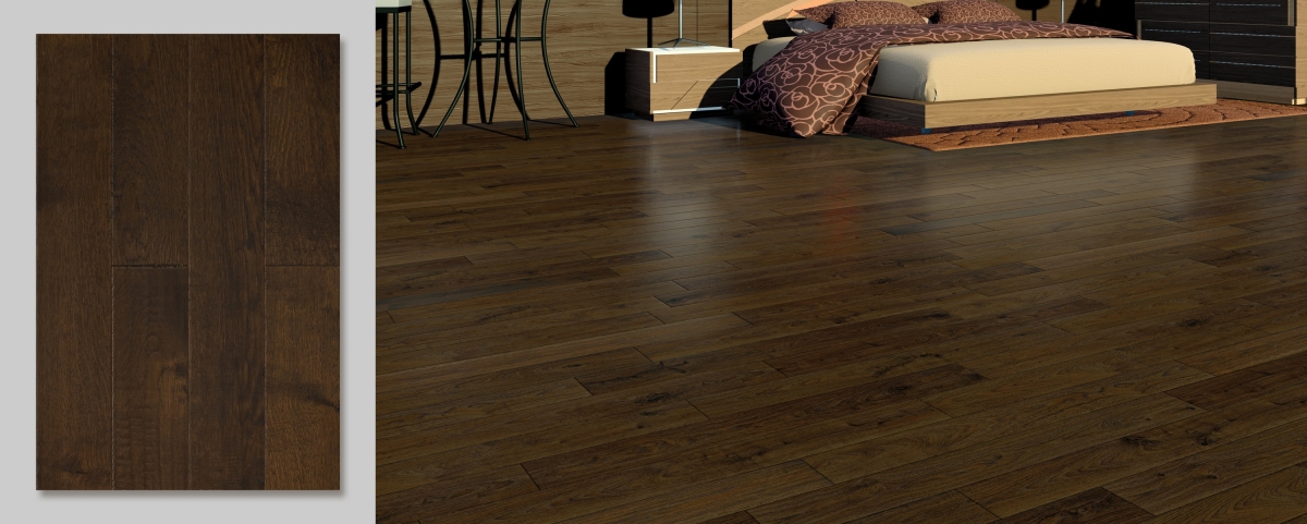 Picture of East West Furniture SP-5OH01 0.5 x 5 in. Sango Premier European Oak Chestnut Handscraped Engineered Hardwood Flooring
