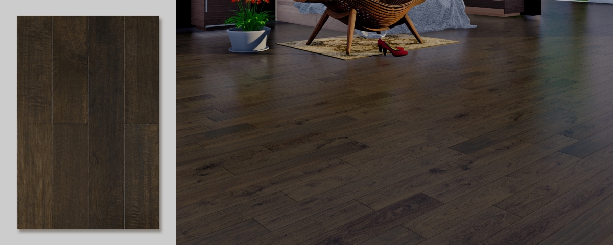 Picture of East West Furniture SP-5OH05 0.5 x 5 in. Sango Premier European Oak Shadow Gray Handscraped Engineered Hardwood Flooring