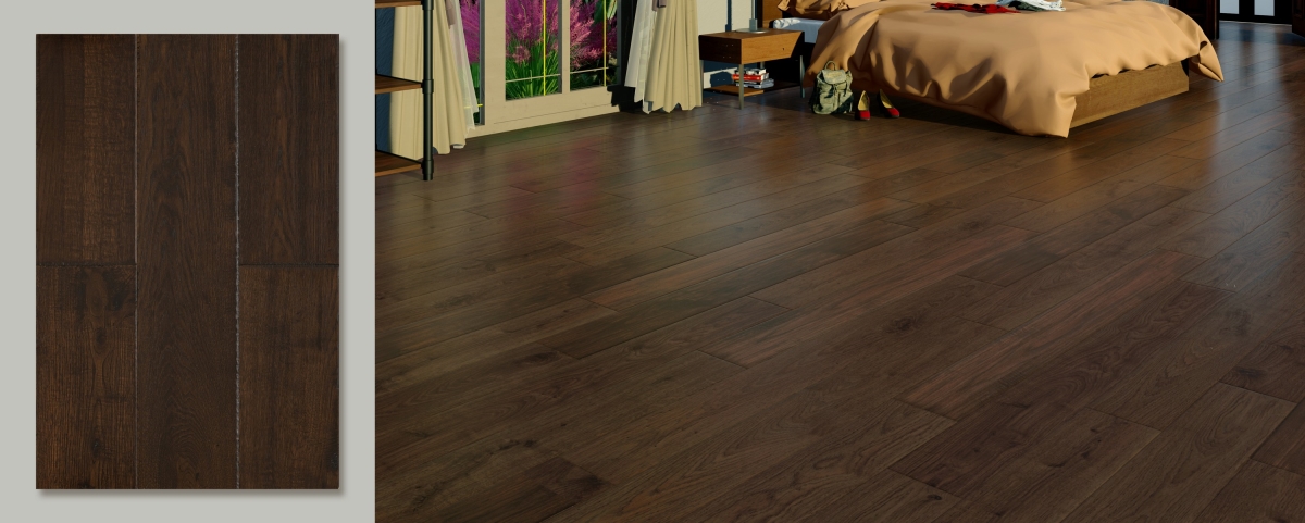 Picture of East West Furniture SP-7OH03 0.5 x 7 in. Sango Premier European Oak Autumn Brown Handscraped Engineered Hardwood Flooring