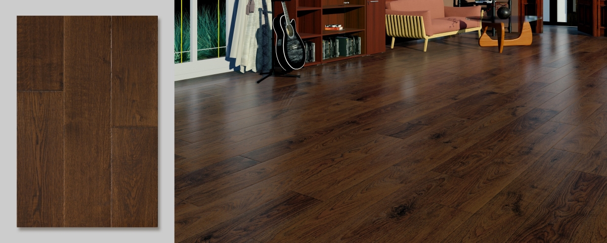 Picture of East West Furniture SP-7OH04 0.5 x 7 in. Sango Premier European Oak Spice Brown Handscraped Engineered Hardwood Flooring