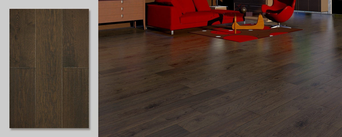 Picture of East West Furniture SP-7OH05 0.5 x 7 in. Sango Premier European Oak Shadow Gray Handscraped Engineered Hardwood Flooring
