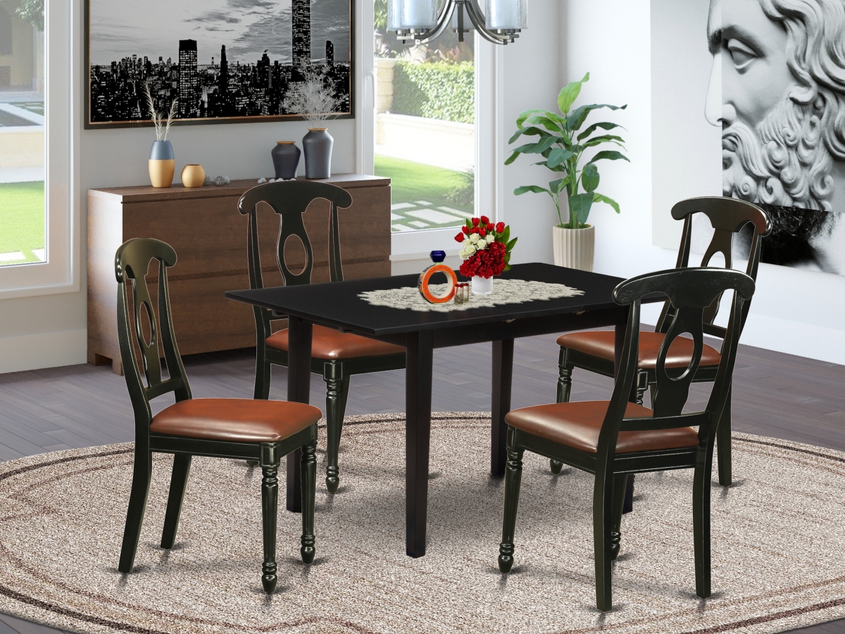 5 Piece Norfolk Dining Room Set - Black